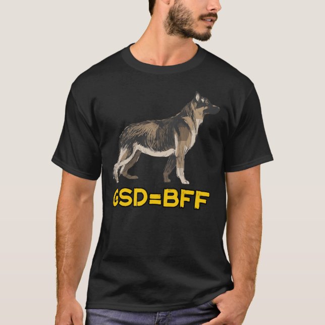 Tysk Shepherd Best Friend Forever T Shirt (Framsida)