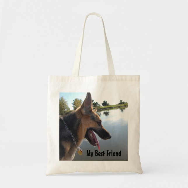 Tysk Shepherd Best Friend Tygkasse (Framsidan)