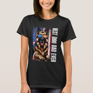 Tysk Shepherd Best Hund Pappa någonsin American Fl T Shirt