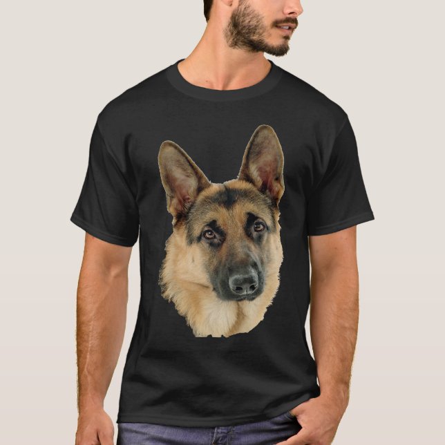 Tysk Shepherd-bild T Shirt (Framsida)