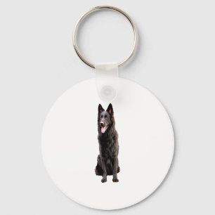 Tysk Shepherd Black Hund Nyckelring