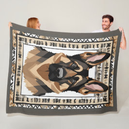 Tysk Shepherd Blanket Fleecefilt