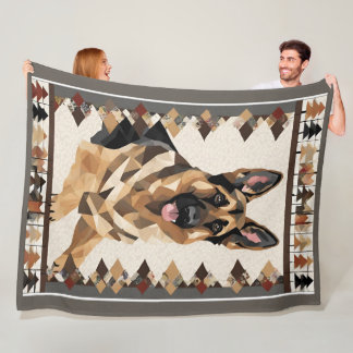 Tysk Shepherd Blanket Fleecefilt