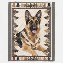 Tysk Shepherd Blanket Fleecefilt