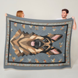 Tysk Shepherd Blanket Fleecefilt