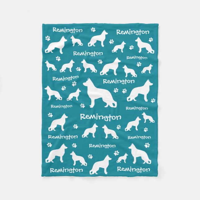 Tysk Shepherd Blanket | Loyal & Loving Gift Fleecefilt (Framsidan)