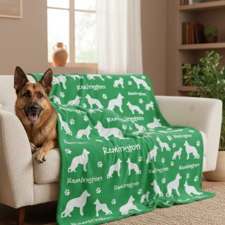 Tysk Shepherd Blanket | Loyal & Loving Gift Fleecefilt
