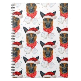 Tysk shepherd Breed Hund Mönster Stars jul Anteckningsbok