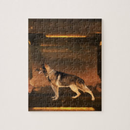 Tysk shepherd Brown Puzzle Pussel