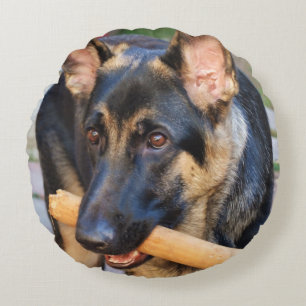 Tysk Shepherd by Shirley Taylor Rund Kudde