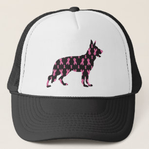 Tysk-Shepherd-Cancer-Ribbon-Black Keps
