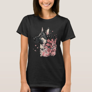Tysk Shepherd Cherry Blommar Hund aveln japansk T Shirt