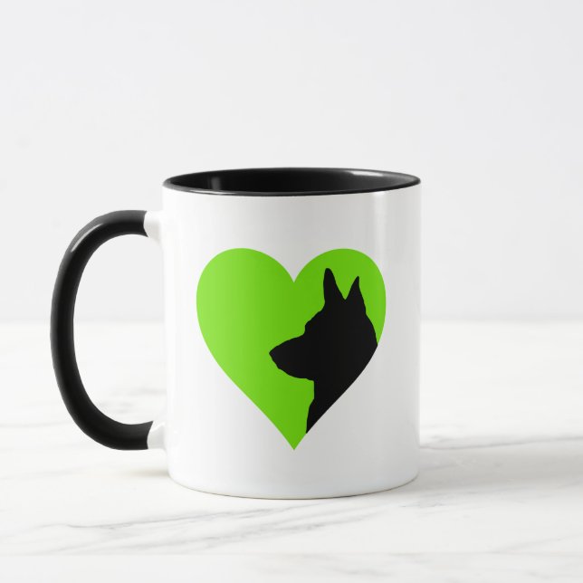 Tysk shepherd Coffee Mugg (Vänster)