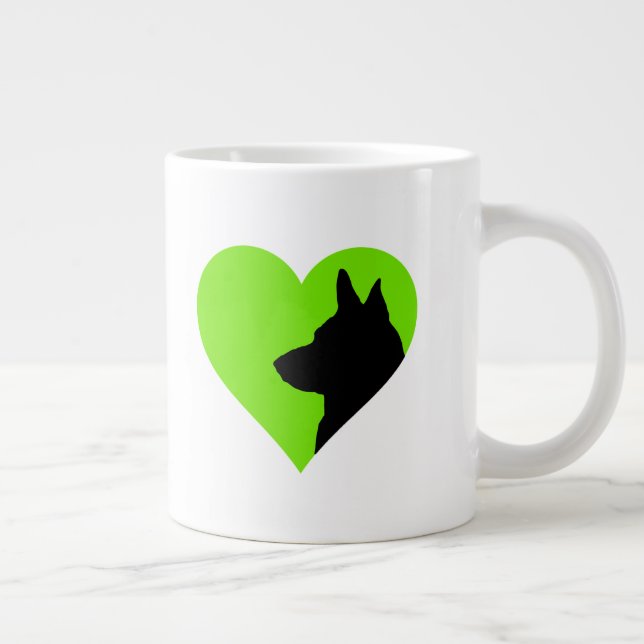Tysk shepherd Coffee Mugg Jumbo Mugg (Höger)