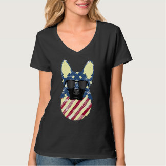 Tysk Shepherd Coola Patriot Lycklig 4 juli T Shirt