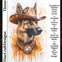 Tysk Shepherd Cowboy sheriff Hund DP2R Decoupage