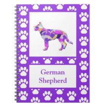 Tysk Shepherd Cute Pet Silhouette Lila PY&B