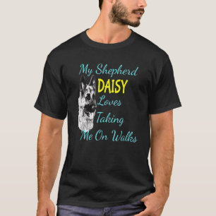 Tysk Shepherd Daisy Hund Kärlek T Shirt