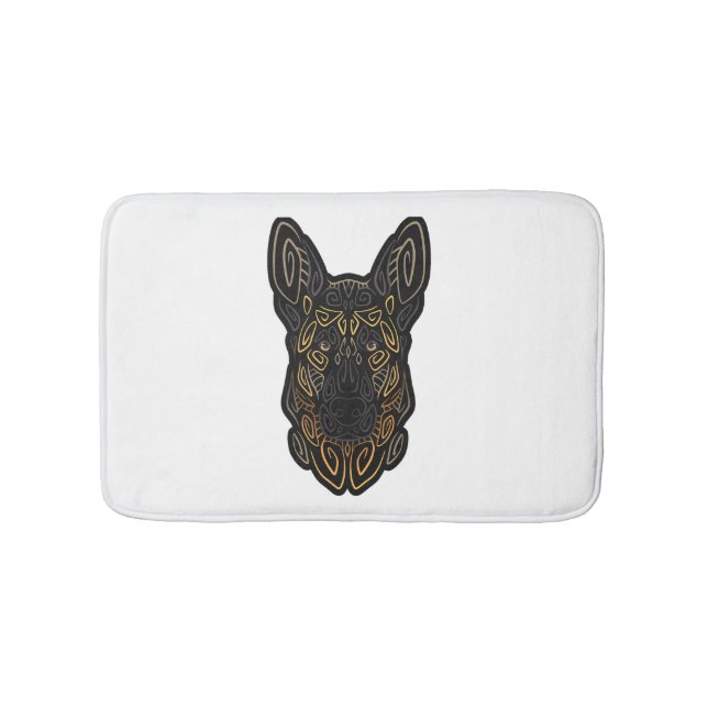 Tysk Shepherd Design German Shepherd Gifts Hund O Badrumsmatta (Framsidan)