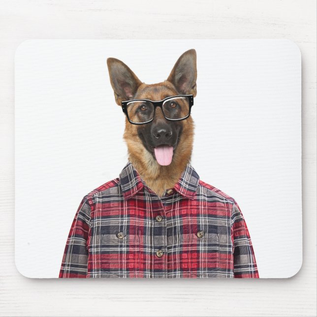 Tysk Shepherd Dog Humor Musmatta (Framsidan)