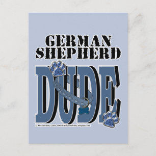 Tysk Shepherd DUDE Vykort