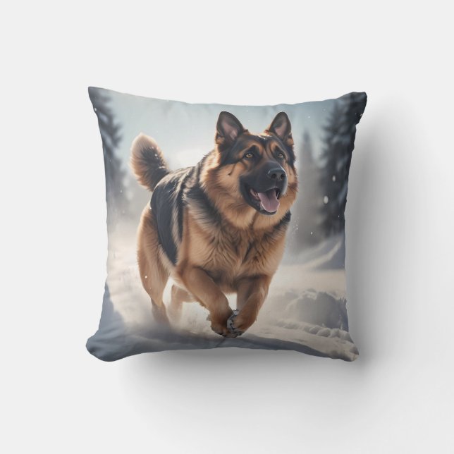Tysk Shepherd Elegant Dekorativ kudde (Framsida)