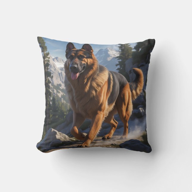 Tysk Shepherd Elegant Dekorativ kudde (Framsida)
