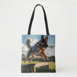 Tysk Shepherd Elegant Shoulder Tote Bag Tygkasse