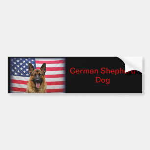 Tysk Shepherd Flagga Bildekal