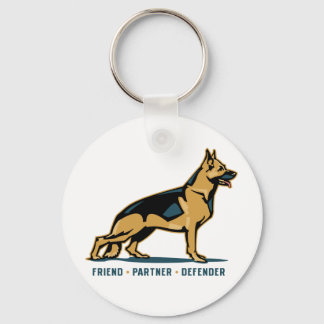 Tysk Shepherd Friend Nyckelring