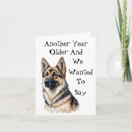 Tysk Shepherd Funny Birthday Kort