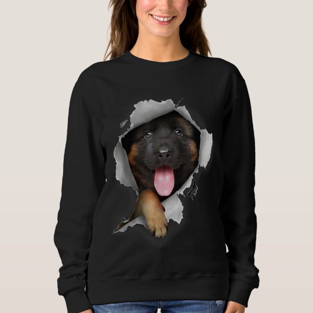 Tysk Shepherd German Shepherd Hund T Shirt (Framsida)