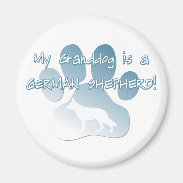 Tysk Shepherd Granddog Magnet (Framsidan)