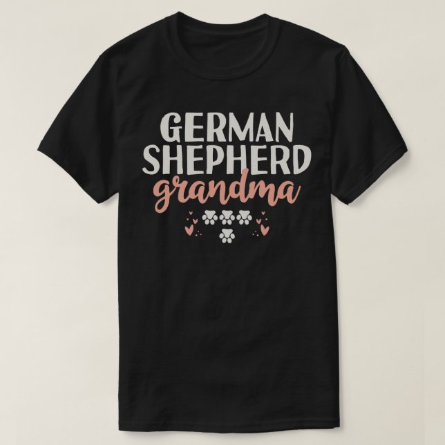 Tysk Shepherd Grandma Gift T Shirt (Design framsida)