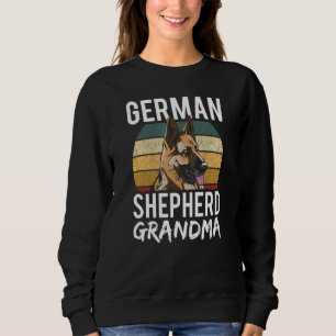 Tysk Shepherd Grandma Hund aveln Puppy Älskare Gra T Shirt