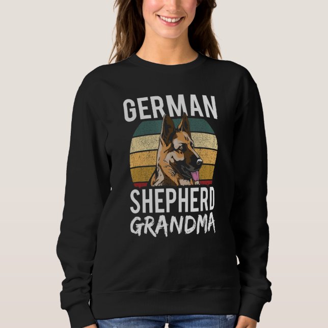 Tysk Shepherd Grandma Hund aveln Puppy Älskare Gra T Shirt (Framsida)