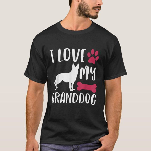Tysk Shepherd Grandpa Shirt Granddog T S (Framsida)