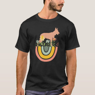 Tysk Shepherd GSD Hund Mamma Pappa Pet Rainbow Boh T Shirt
