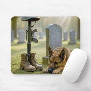Tysk shepherd Guarding a Soldier's Grave Musmatta