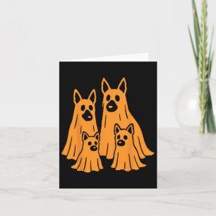 Tysk Shepherd Halloween Ghost Family Rolig hund L Kort