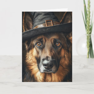 Tysk Shepherd Halloween Helgkort