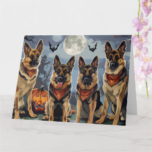 Tysk Shepherd Halloween Kuslig Kort