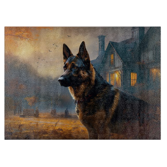 Tysk Shepherd Halloween Scary (Framsidan)