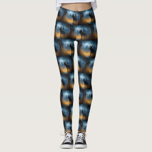 Tysk Shepherd Halloween Scary Leggings