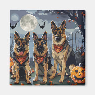 Tysk Shepherd Halloween-taloky Magnet