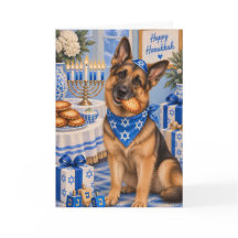 Tysk Shepherd Hannukah-kort