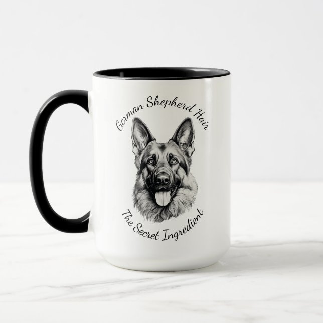 Tysk Shepherd-hår är den hemliga ingrediensen Mugg (Vänster)