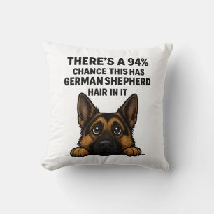 Tysk Shepherd Hår I Allt Hundägare Humor Kudde