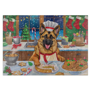 Tysk Shepherd Helgdag Baking: God jul
