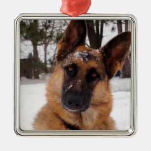 Tysk Shepherd Helgdag Ornament